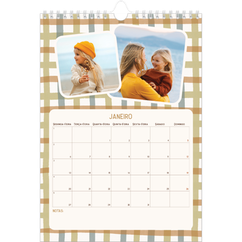 Calendário fotográfico A4 — Padrões retro