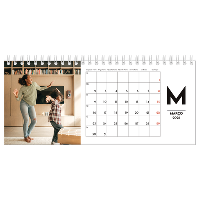 Calendários de mesa — Destaque da letra [Março]