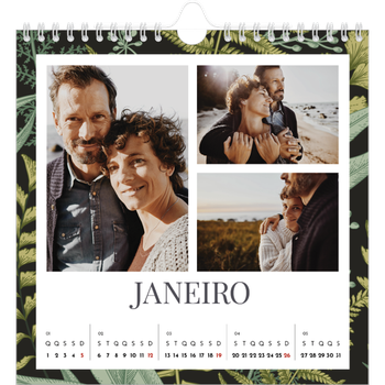 Calendário fotográfico quadrado — Papéis de parede florais