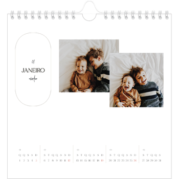 Calendário fotográfico quadrado — Fazer planos