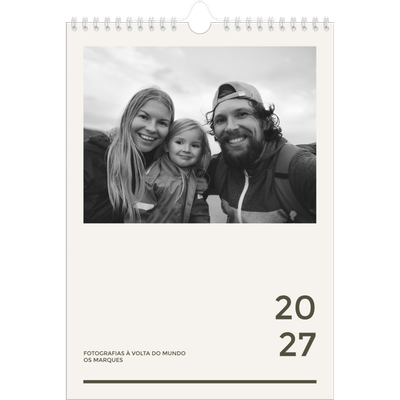 Calendário fotográfico A4 — Contemporâneo arrojado [capa]