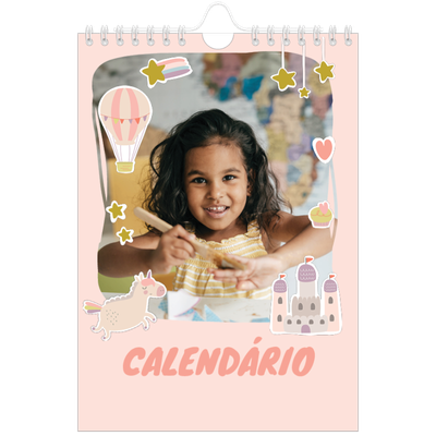 Calendário A5 — Unicórnio arco-íris [capa]
