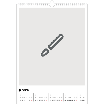Calendário fotográfico A3 — Desenhe o seu próprio produto