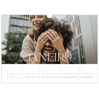 Calendário fotográfico horizontal A3 — Maior que a vida