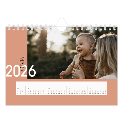 Calendário A5 horizontal — Texto sobreposto [capa]