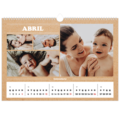 Calendário A3 Horizontal — O editorial deste ano [Abril]
