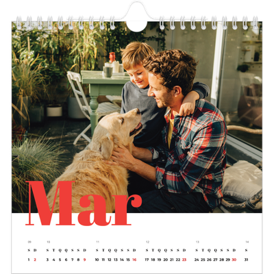 Calendário quadrado — Um ano audacioso [Março]