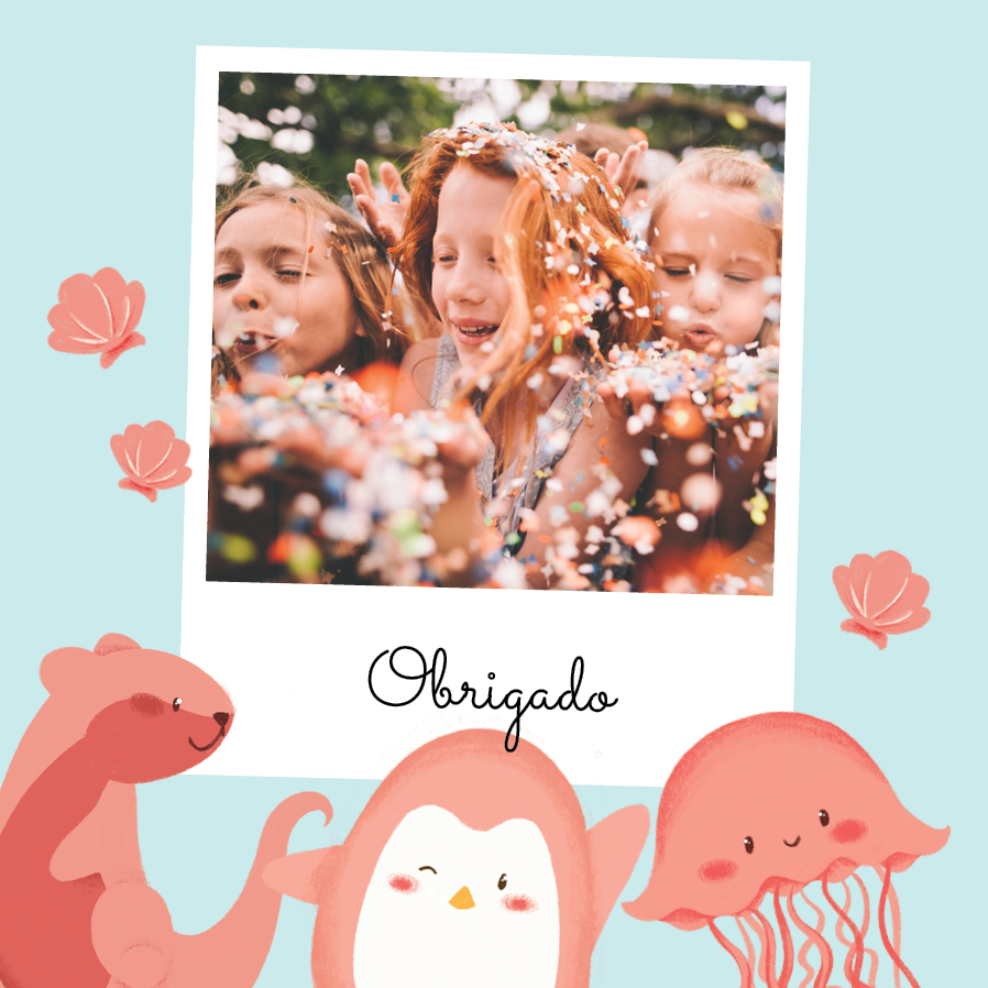 Cartões de agradecimento — Criaturas marinhas