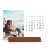 Calendário de mesa com suporte em madeira - horizontal  — Calendário clássico [Abril]