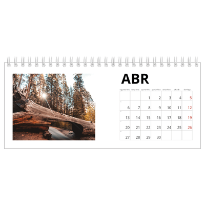 Calendários de mesa — White space [Abril]