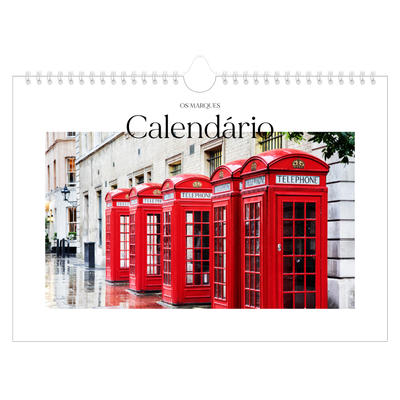 Calendário A4 horizontal — O meu diário de viagem [capa]