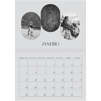 Calendário fotográfico duplo A4 — A estrada aberta