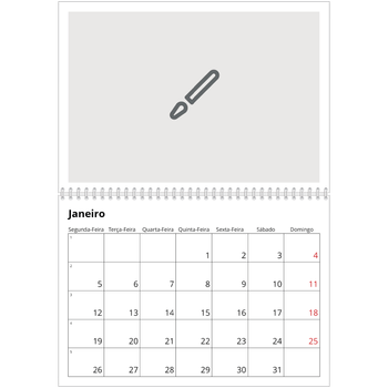 Calendário fotográfico duplo A4 — Desenhe o seu próprio produto