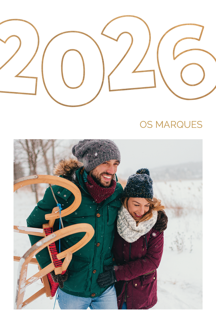 Cartões — Ano Novo números divertidos