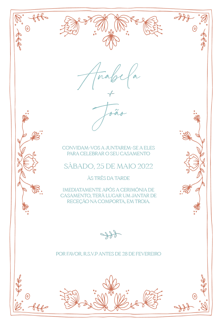 Convites — Rabiscos floridos