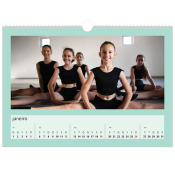 Calendário fotográfico horizontal A3 — Neo Scandi