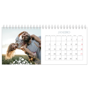 Calendário de Fotografias de Mesa — Motivo floral