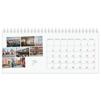 Calendário de Fotografias de Mesa — Férias na cidade