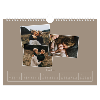 Calendário de Fotografias A4 Paisagem — Recordações criadas