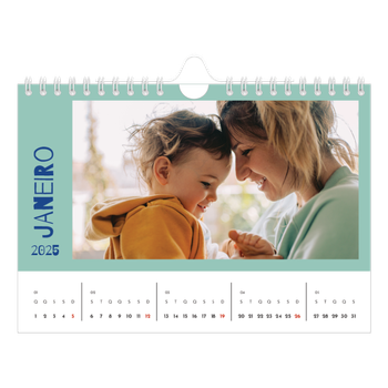 Calendário de Fotografias A5 Paisagem — Divertido e colorido