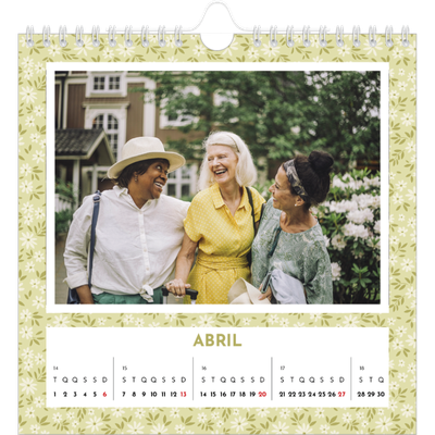 Calendário quadrado — Florescer [Abril]