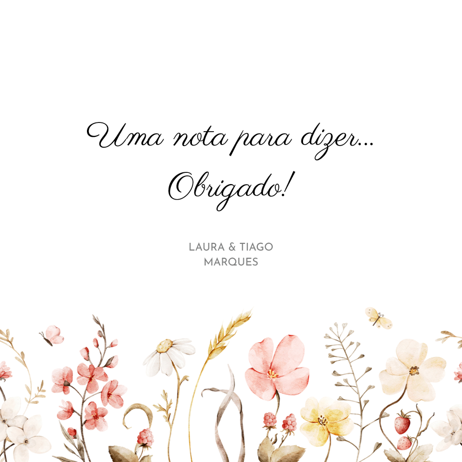 Cartões de agradecimento — Florir e brilhar