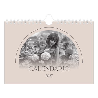 Calendário A5 horizontal — Botânica simples [capa]