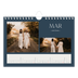 Calendário A5 horizontal — Ardósia e serifas [Março]
