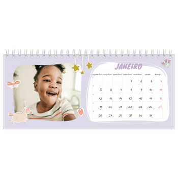 Calendário de Fotografias de Mesa — Unicórnio arco-íris