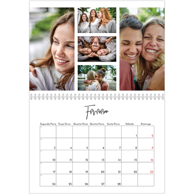 Calendário A4 duplo — Arranjos fotográficos [Fevereiro]