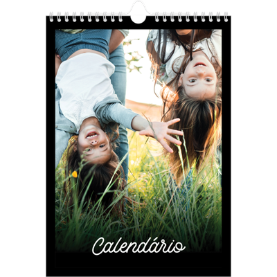 Calendário fotográfico A4 — Preto mínimo [capa]