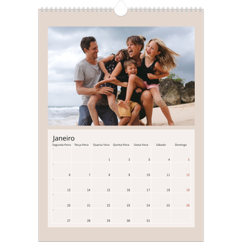 Calendário fotográfico A3 — Cores da terra