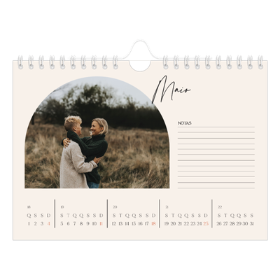 Calendário A5 horizontal — Arco das recordações [capa]