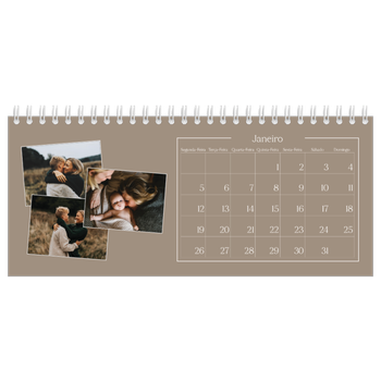 Calendário de Fotografias de Mesa — Recordações criadas