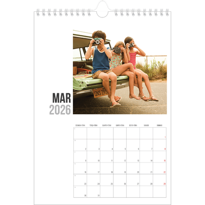 Calendário fotográfico A4 — Texto abreviado [Março]