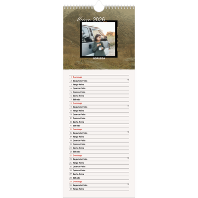Calendário fino  — Aventura e desejo de viajar [Março]