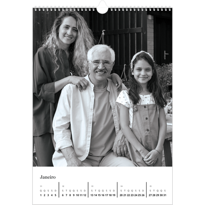 Calendário A3 — Foco [Janeiro]