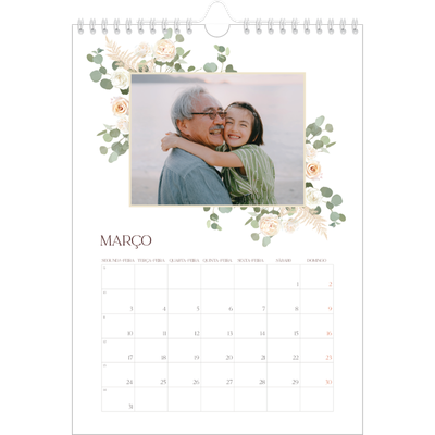 Calendário fotográfico A4 — Boho [Março]