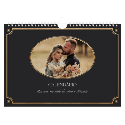 Calendário A4 horizontal — Clássico vintage [capa]