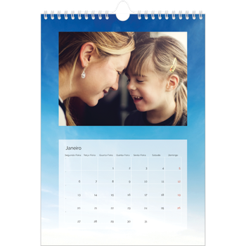 Calendário fotográfico A4 — Paisagem de nuvens