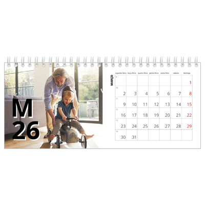 Calendários de mesa — Estilo de carta [Março]