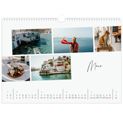 Calendário A3 Horizontal — Férias na cidade [Maio]