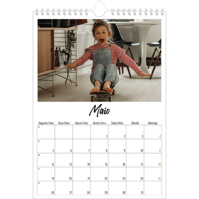 Calendário fotográfico A4 — Isto sou eu [capa]