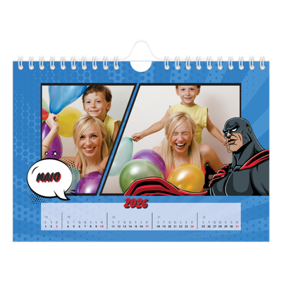 Calendário A5 horizontal — Banda desenhada [capa]