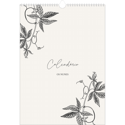 Calendário A3 — Tinta e hera [capa]
