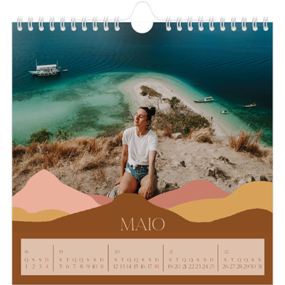 Calendário quadrado — Montanhas neutras [capa]