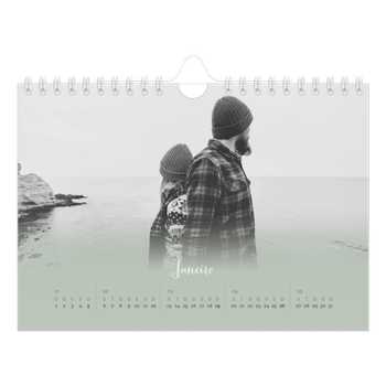 Calendário de Fotografias A5 Paisagem — Verde enevoado