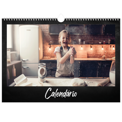 Calendário A3 Horizontal — Estilo de quadro-negro [capa]