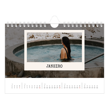 Calendário de Fotografias A5 Paisagem — A edição de retrato