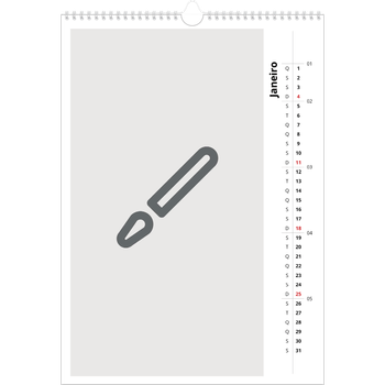 Calendário fotográfico A3 — Desenhe o seu próprio produto
